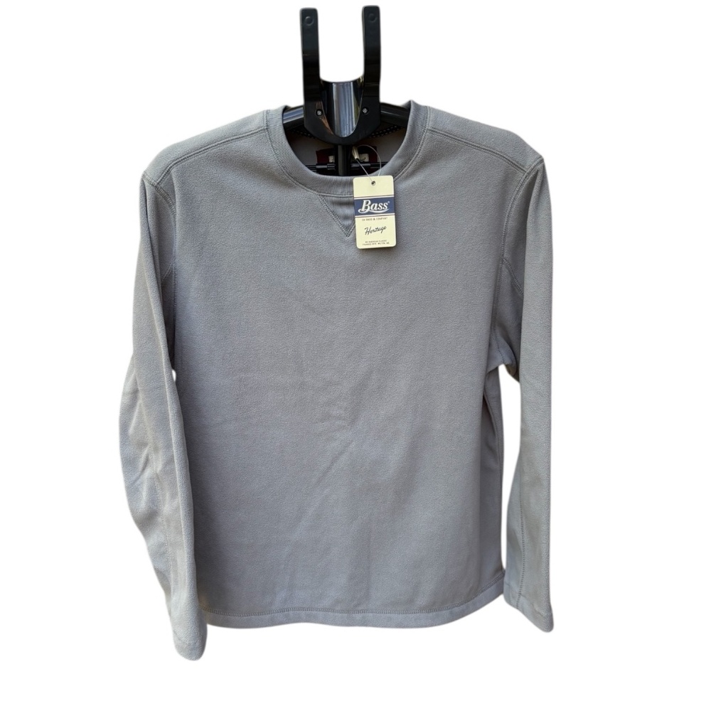 New - Men's Gray GH Bass Heritage Collection fleece-style active-wear top size M